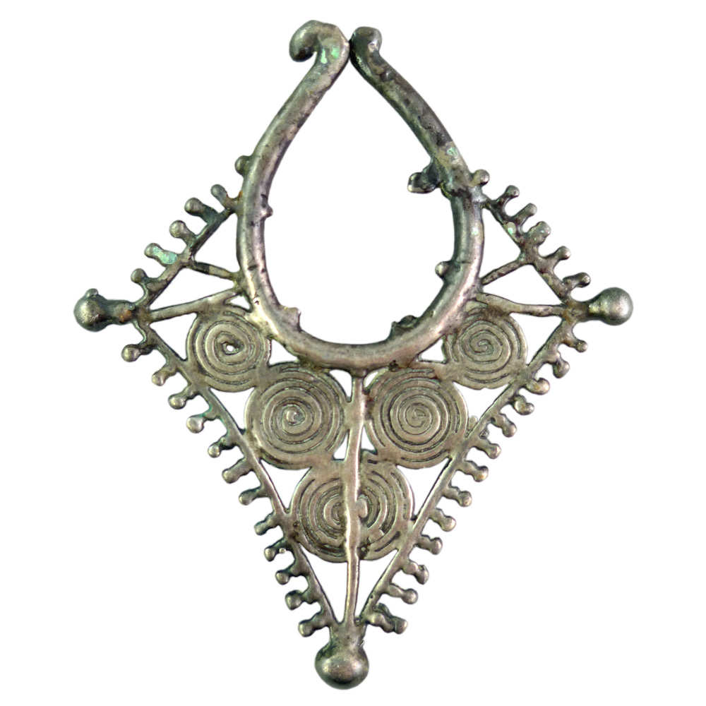 Silver earring or Kavata from the Tetum people of East Timor