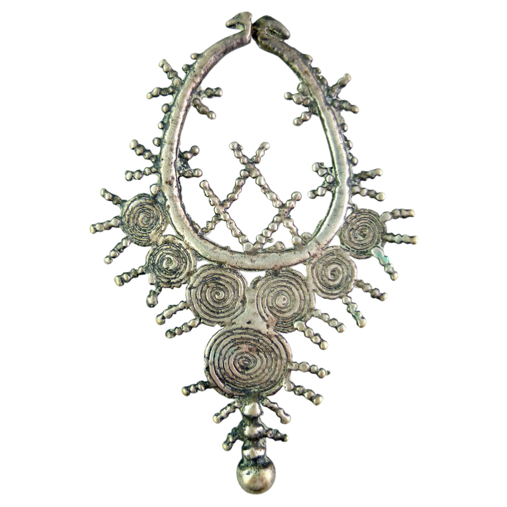 Silver earring or Kavata from the Tetum people of East Timor