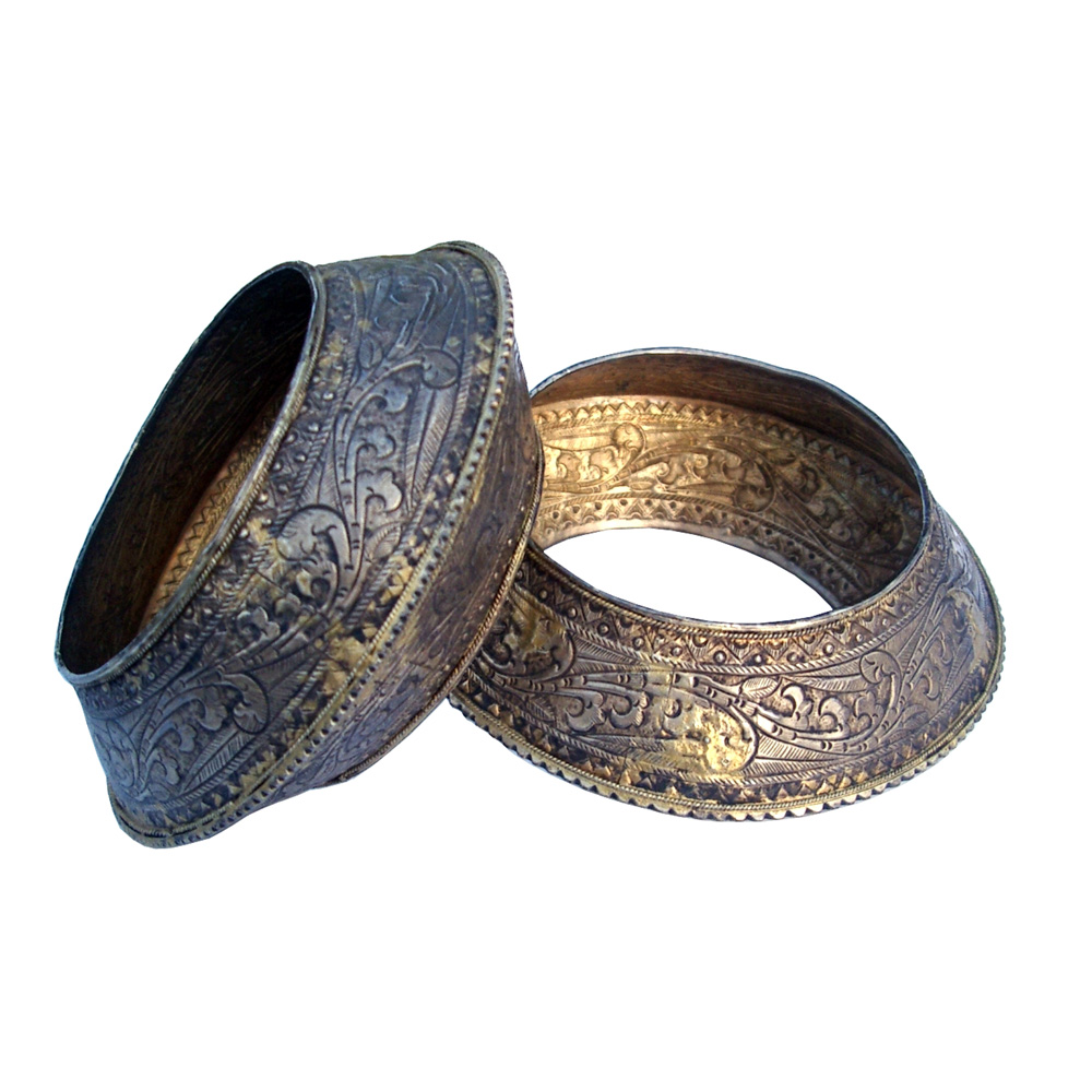 Pair of Minangkabau silver bangles