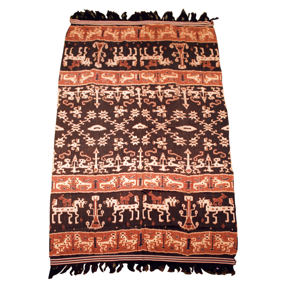 East Sumba mans warp ikat shoulder or hip cloth (Hinggi)