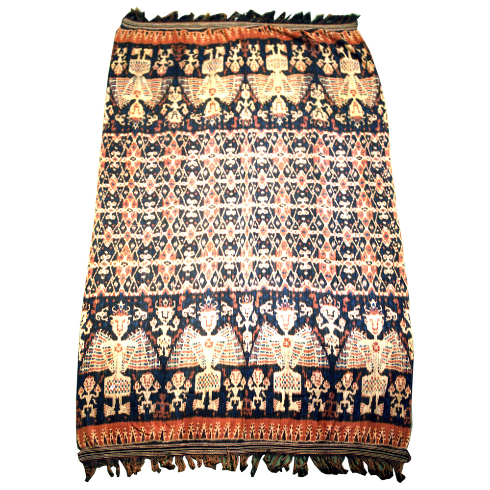 East Sumba mans warp ikat shoulder or hip cloth (Hinggi)